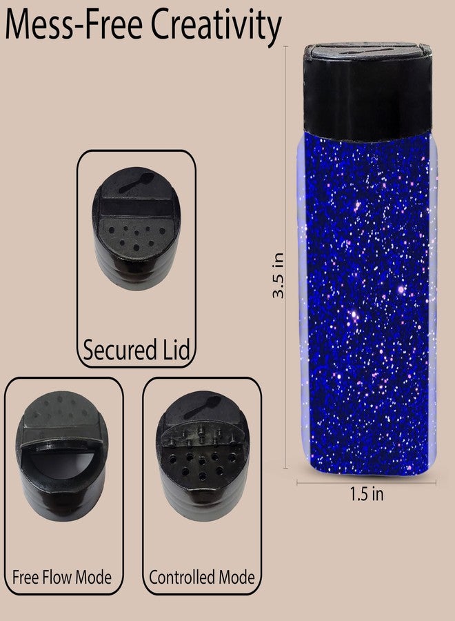 INDIKONB Sparkle Fine Glitter Dust Powder with Sprinkler Bottle | Multicolour Chamki Glitter for Art & Craft, Resin Art, Nail Art, Scrapbooking, Candle Making (50g) (Purple) - Image 3